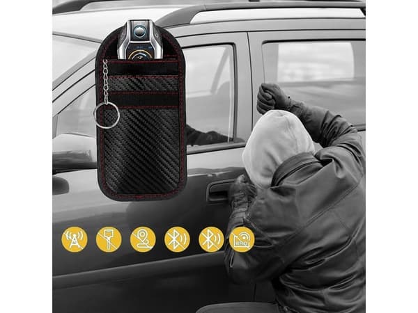 Wozinsky WPB-R14 RFID Blocking Case for Keyless Keys 14x9 cm - Black