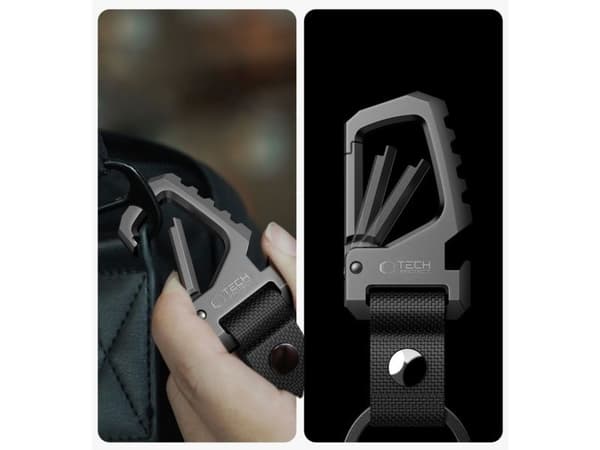 Tech-Protect Slidelock-nyckelring - svart/grå