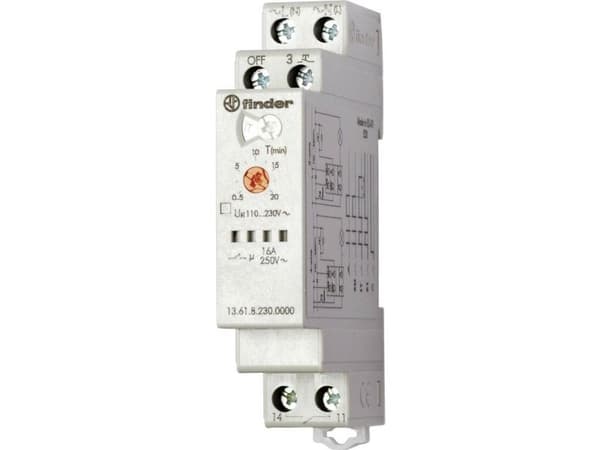 Kiprelæ elektronisk, multifunktion, 1 slutte, 16A, 230V AC