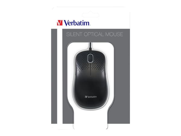 Verbatim Silent Optical Mouse - Mus - optisk - 3 knapper - kablet - USB