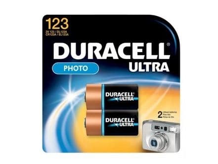 Duracell Ultra 123 - Kamerabatteri 2 x CR123A - Li