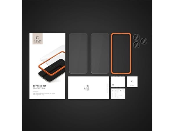 Tech-Protect härdat glas Tech-Protect Supreme 3-pack - för iPhone 16 Pro - klar
