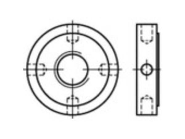 TOOLCRAFT muttere med krysshull M16 DIN 1816 stål (10 stk.)
