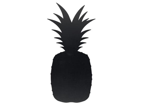 Securit® siluetti Ananas seinälaatta mustana