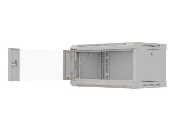 19" RACKMONTERBART INSTALLATIONSSKÅP 4U 540X350 GRÅ GLASDÖRR LANBERG (FLAT PACK)