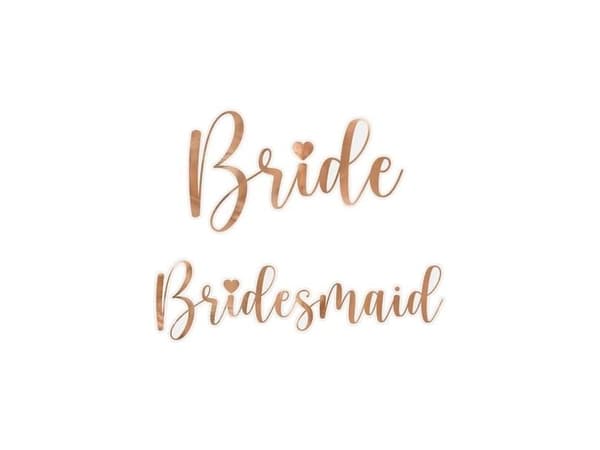 Glas stickers Bride - Bridesmaid