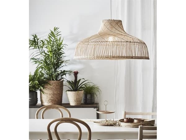 Markslöjd Bali-riippuvalaisin, E27, rottinki, 70 cm