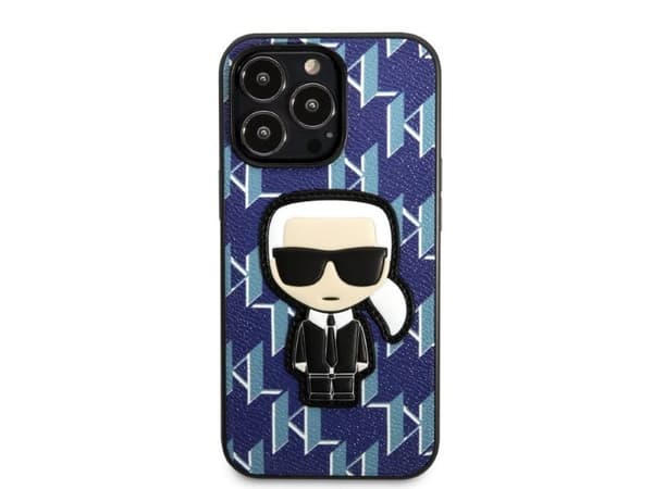 Karl Lagerfeld KLHCP13XPMNIKBL iPhone 13 Pro Max 6.7" hardcase blå/blå monogram ikonik patch