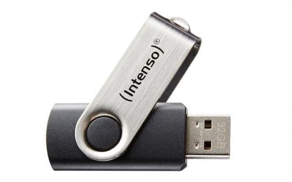 Intenso Basic Line - USB flash-enhet - 64 GB - USB 2.0 - svart, silver