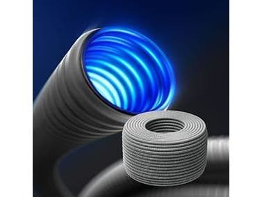 PM FLEX NORDIC flexrör 20 mm halogenfritt grå, lågfriktionsrör med specialdesignad insida (100 meter)