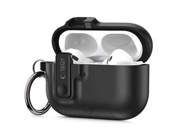4kom.pl TECH-PROTECT Slim Hook-hylster til Apple AirPods Pro 3 svart