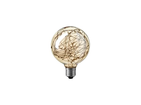 LED-pære 4W Globe Basic gyldent glass Ø125