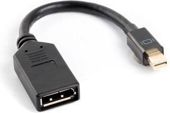 Lanberg - DisplayPort-sovitin - Mini DisplayPort han til DisplayPort hun - 12 cm