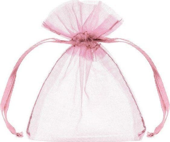 Lyserøde organza poser, 10 stk