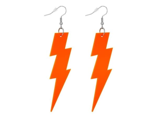Neon orange lyn øreringe