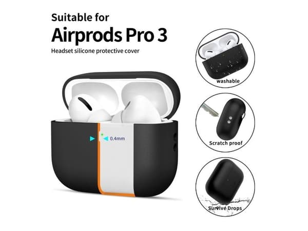 TECH-PROTECT silikondeksel for Apple AirPods Pro 3 sort