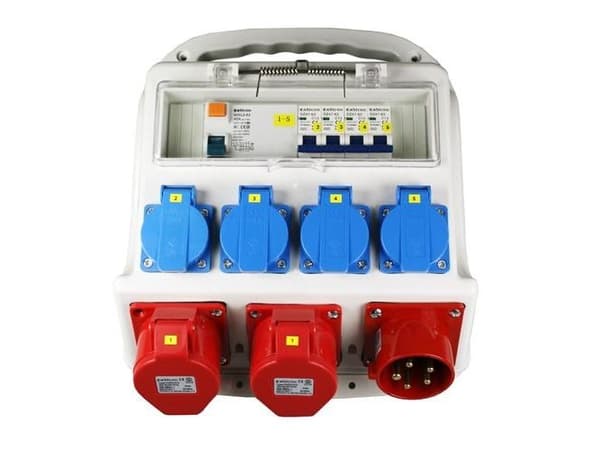 Rakennuspiirilevy CC16-4 16A CEE + 4xDK