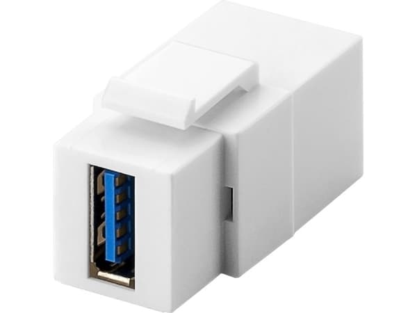 Goobay 79927, Platt, Vit, USB A, USB A, Hane, Hane