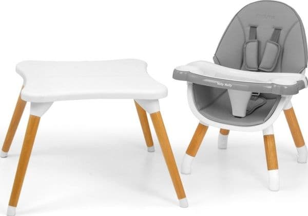 Milly Mally matstol 2-i-1 Malmo Grey