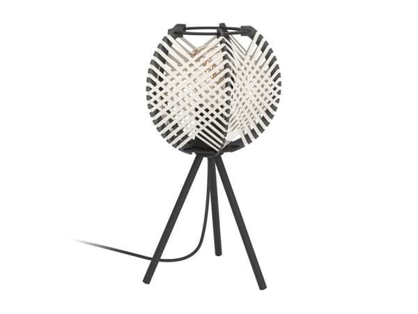 EGLO WAVERTON bordlampe H400 E27 sort/tre/hvit