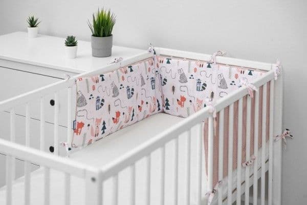 Sensillo BED BUMPER BUMPER WAFER FOX PINK