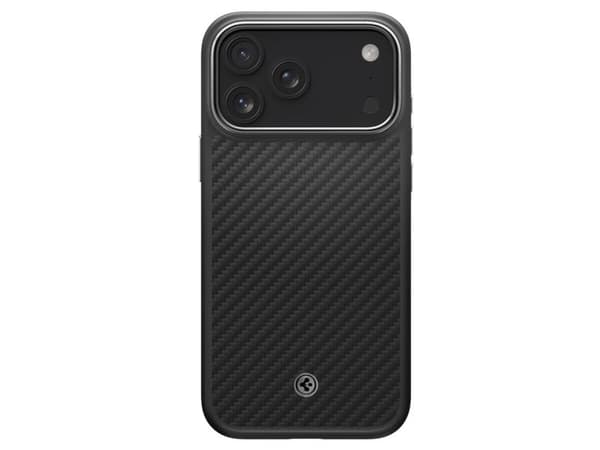 Spigen Enzo Aramid T (MagFit), Skydd, Apple, iPhone 17 Pro, 16 cm (6,3"), Sort, Sølv
