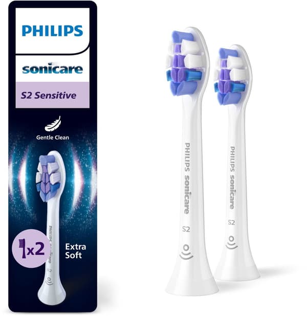 Philips Sonicare S2 Sensitive -hammasharjan päät - valkoinen - 2 kpl
