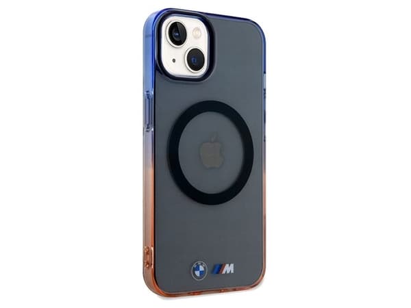BMW gradient bumper MagSafe-skal för iPhone 15 Plus / 14 Plus - grå