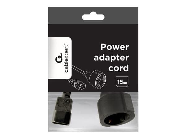 Cablexpert - Strømadapter - IEC 60320 C14 til CEE 7/4 (hunn) - 15 cm