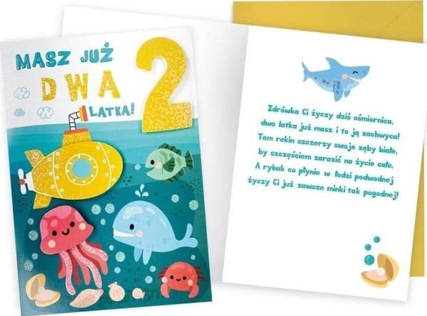 KUKARTKA Bursdagskort 2 blekksprut