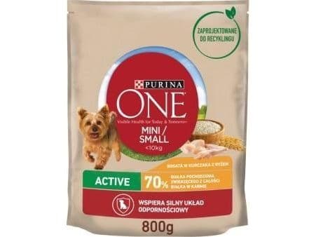 Purina Karma One Mini Active rik på kylling og ris 800 g