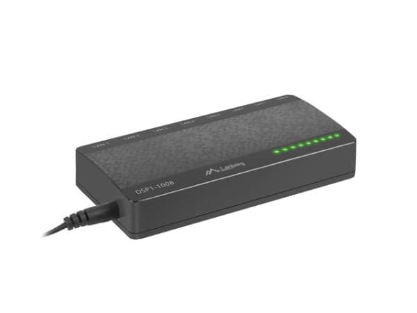 Lanberg DSP1-1008 - Switch - ohanterad - 8 x 10/100/1000 - skrivbordsmodell