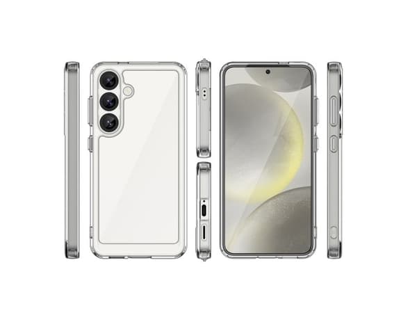 Outer Space-deksel til Samsung Galaxy S25 Edge med fleksibel ramme - transparent