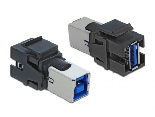 Delock Keystone-moduuli - Modulaarinen lisälaite - USB 3.0 tyyppi A - musta