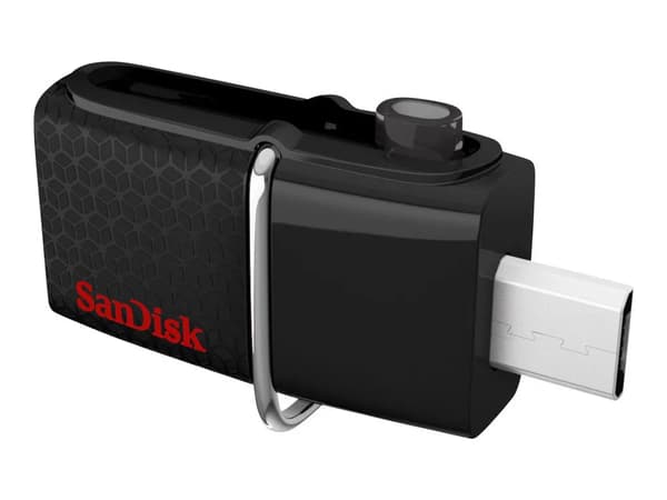 SanDisk Ultra Dual - USB-flashstasjon - 64 GB - USB 3.0 / micro USB