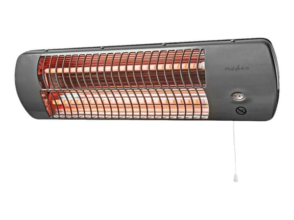 Nedis - Badrumsvärmare - väggmonterad - 1.2 kW - grå