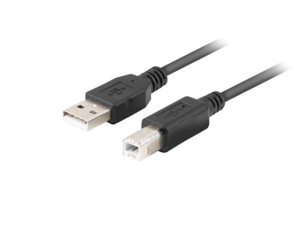 Lanberg CA-USBA-15CU-0010-BK, 1 m, USB A, USB B, USB 2.0, 480 Mbit/s, Musta