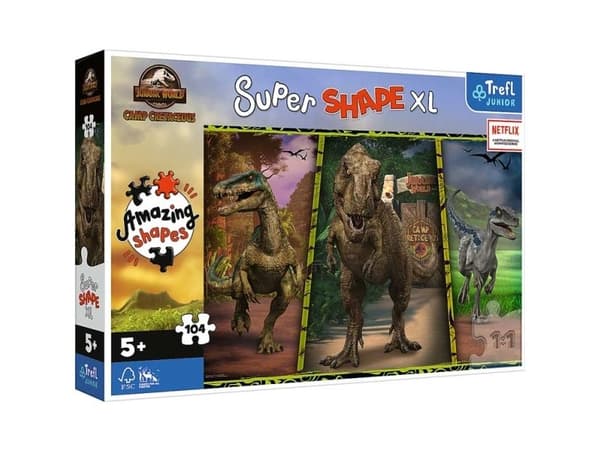 Trefl 50020, 104 styck, Dinosaurier, 5 År