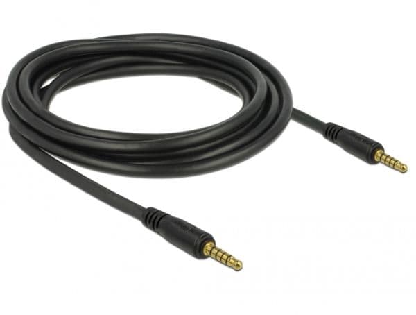 DeLOCK 85698, 3.5mm, Uros, 3.5mm, Uros, 3 m, Musta