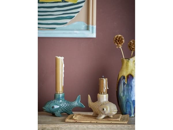 CREATIVE COLLECTION usortert lysestake, flerfarget, steingods