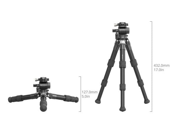 SmallRig 5025, 3 ben, Sort, 43,2 cm, 845 g