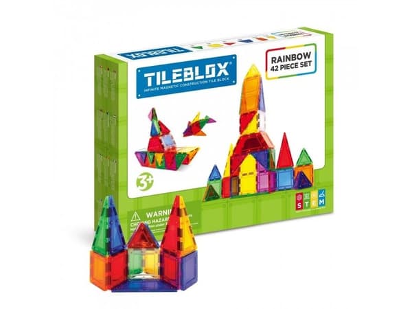 Magformers Magneettipalikat Tileblox Set Rainbow 42 elementtiä
