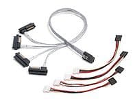 Microchip Adaptec - SAS-kaapeli - Mini SAS (SFF-8087) (han) til 4-PIN intern strøm, 29 pin intern SAS (SFF-8482) - 1 m
