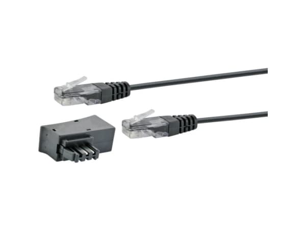 Schwaiger TAE/DSL Adapter With Modem Cable - Telefonkabelsett - 3 m
