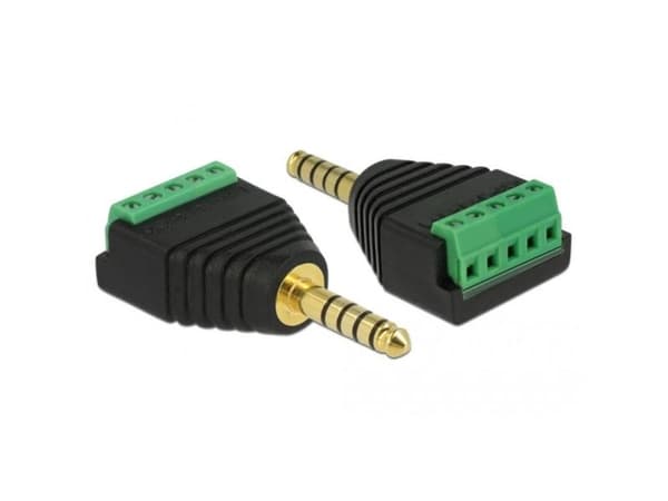 DeLOCK 65948, 4.4 mm, Terminal Block, Musta, Vihreä