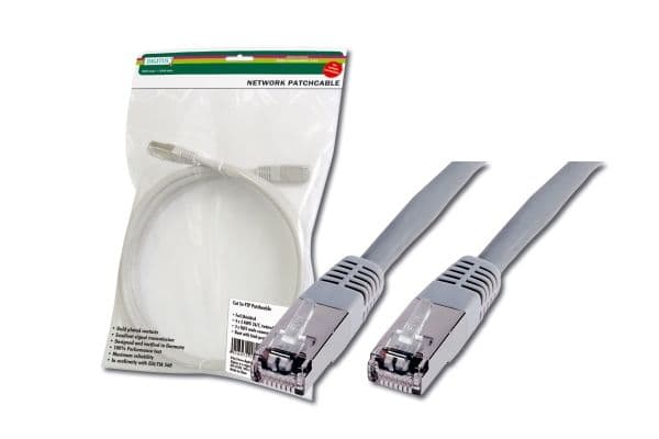 DIGITUS Premium - Patchkabel - RJ-45 (han) til RJ-45 (han) - 5 m - FTP - CAT 5e - booted - grå