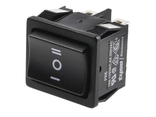 TE Connectivity DPDT, On-Off-(On) Rocker Switch Panel Mount