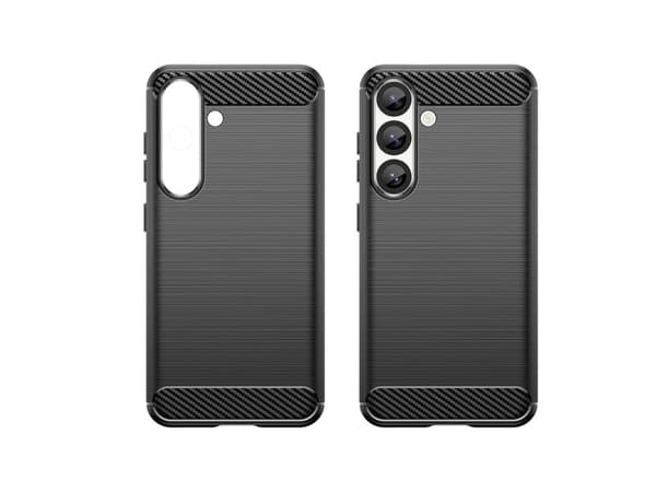 Carbon Case fleksibelt silikonetui for Xiaomi Redmi Note 14S - sort
