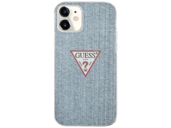 Guess GUHCP12SPCUJULLB iPhone 12 mini 5,4" hardcase Jeans Collection - blå/lyseblå
