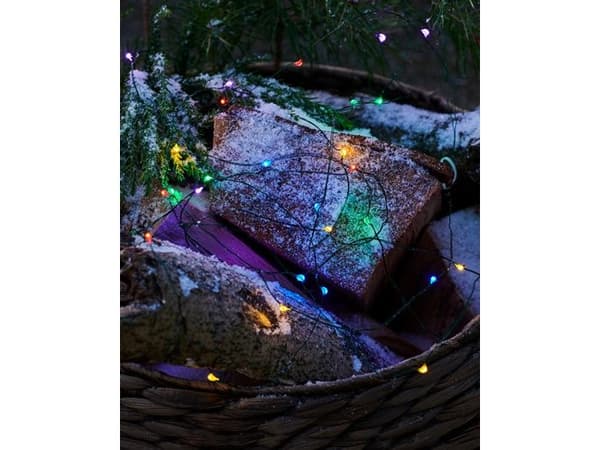 Sirius Knirke Lyskæde 40 LED - Multi/Grøn